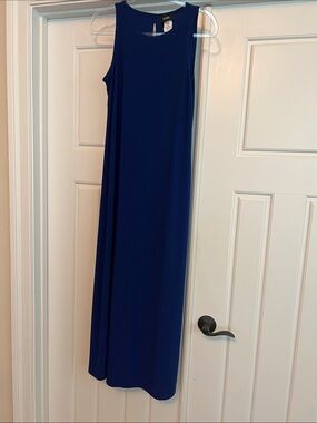 MSK Sleeveless Maxi Dress in Navy Blue